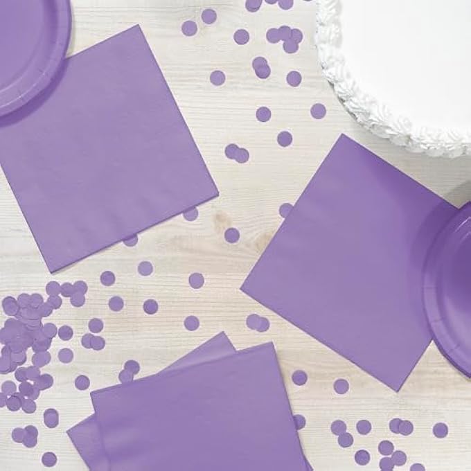 TOUCH OF COLOUR LUSCIOUS LUNCH NAPKINS PACK OF 50, LAVENDER - Image 4